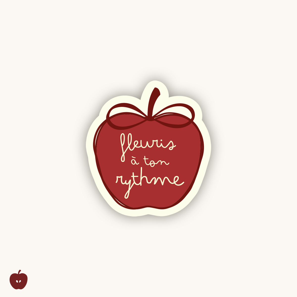 Autocollant - Fleuris à ton rythme — Édition pomme