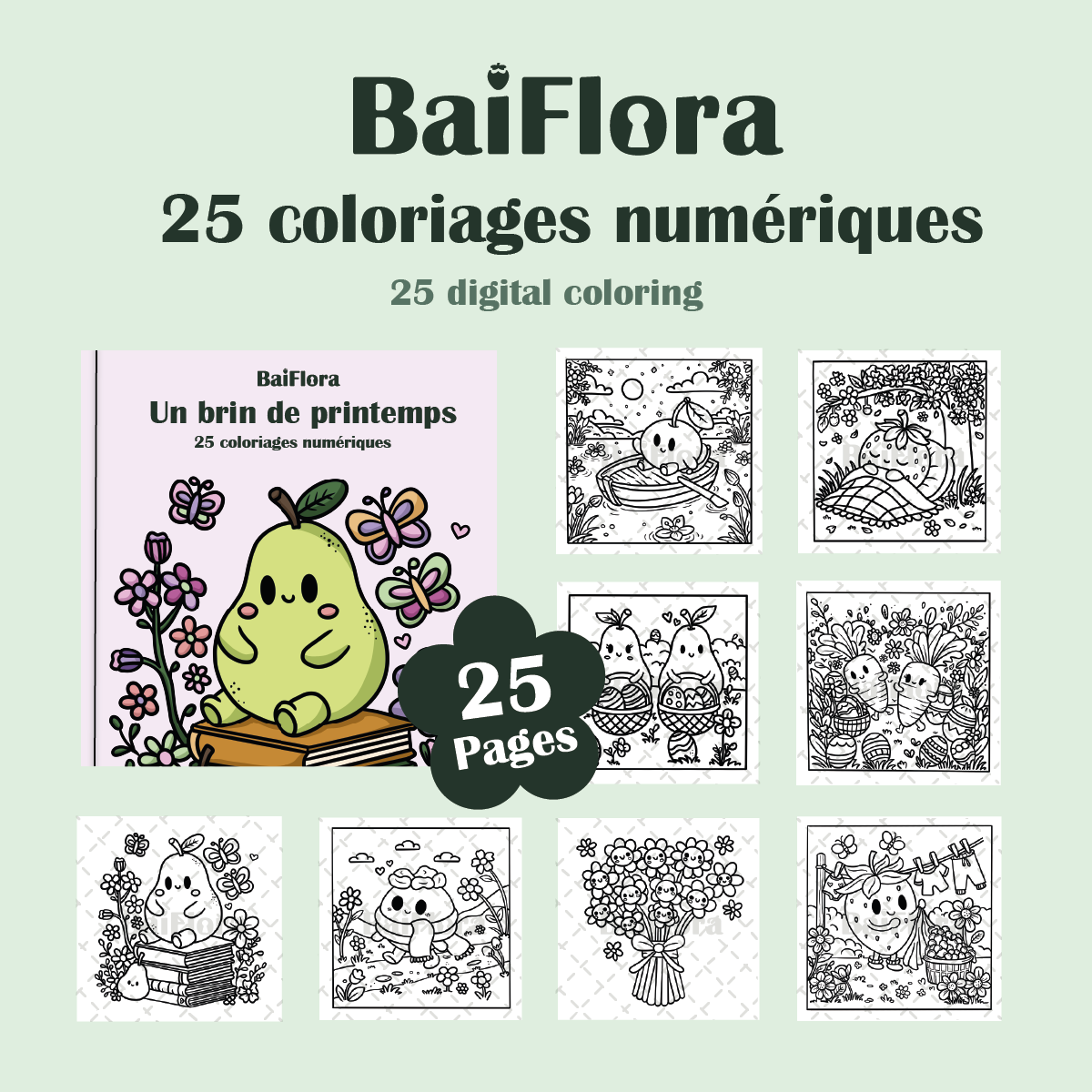 Coloriage numérique - Un brin de printemps