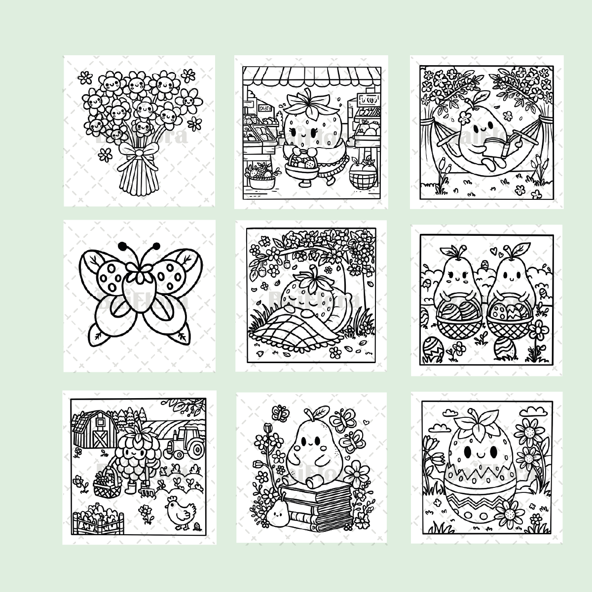 Coloriage numérique - Un brin de printemps