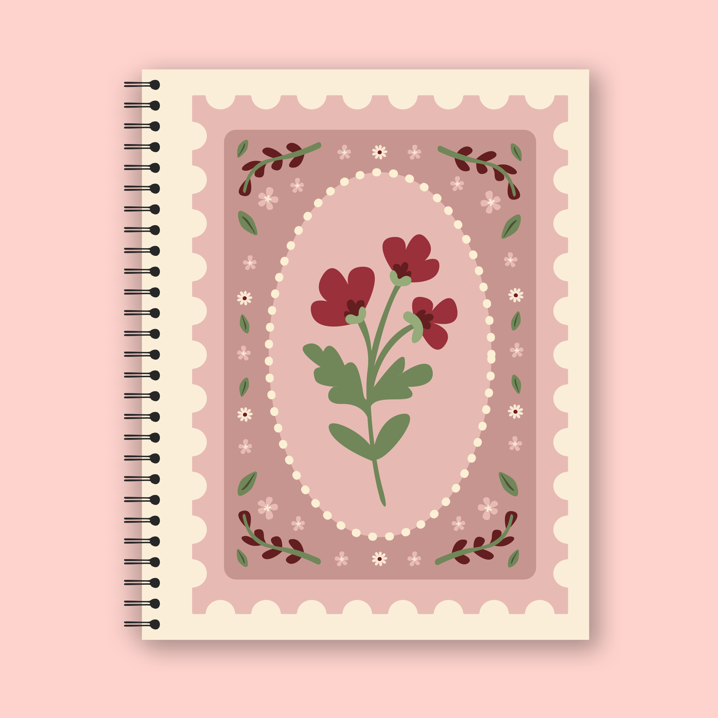 Cahier de notes - Fleur postale
