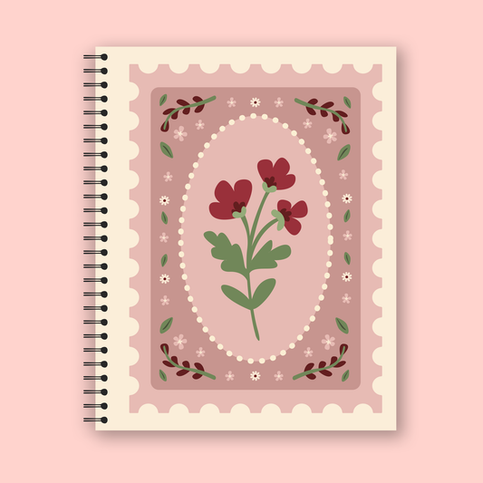Cahier de notes - Fleur postale