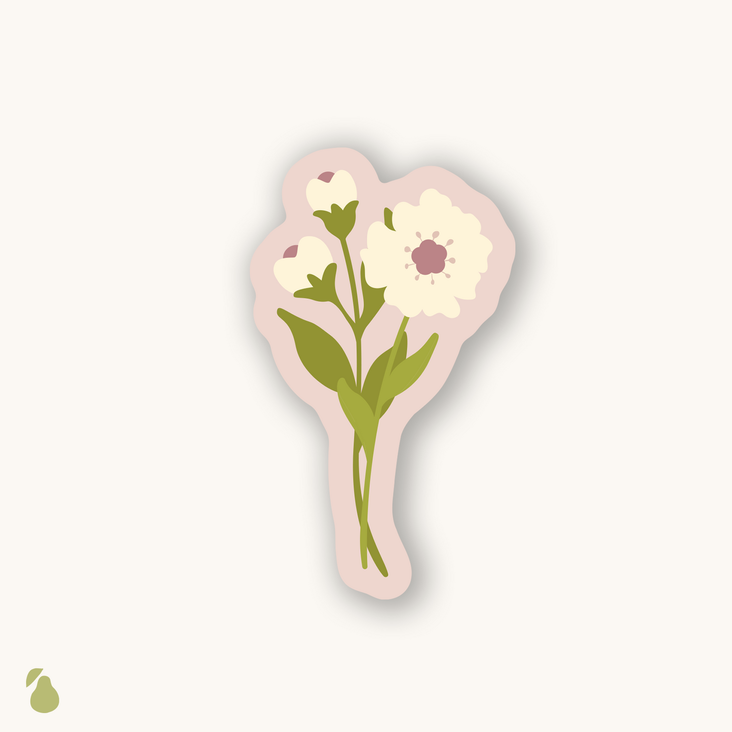 Autocollant - Fleur Pyria