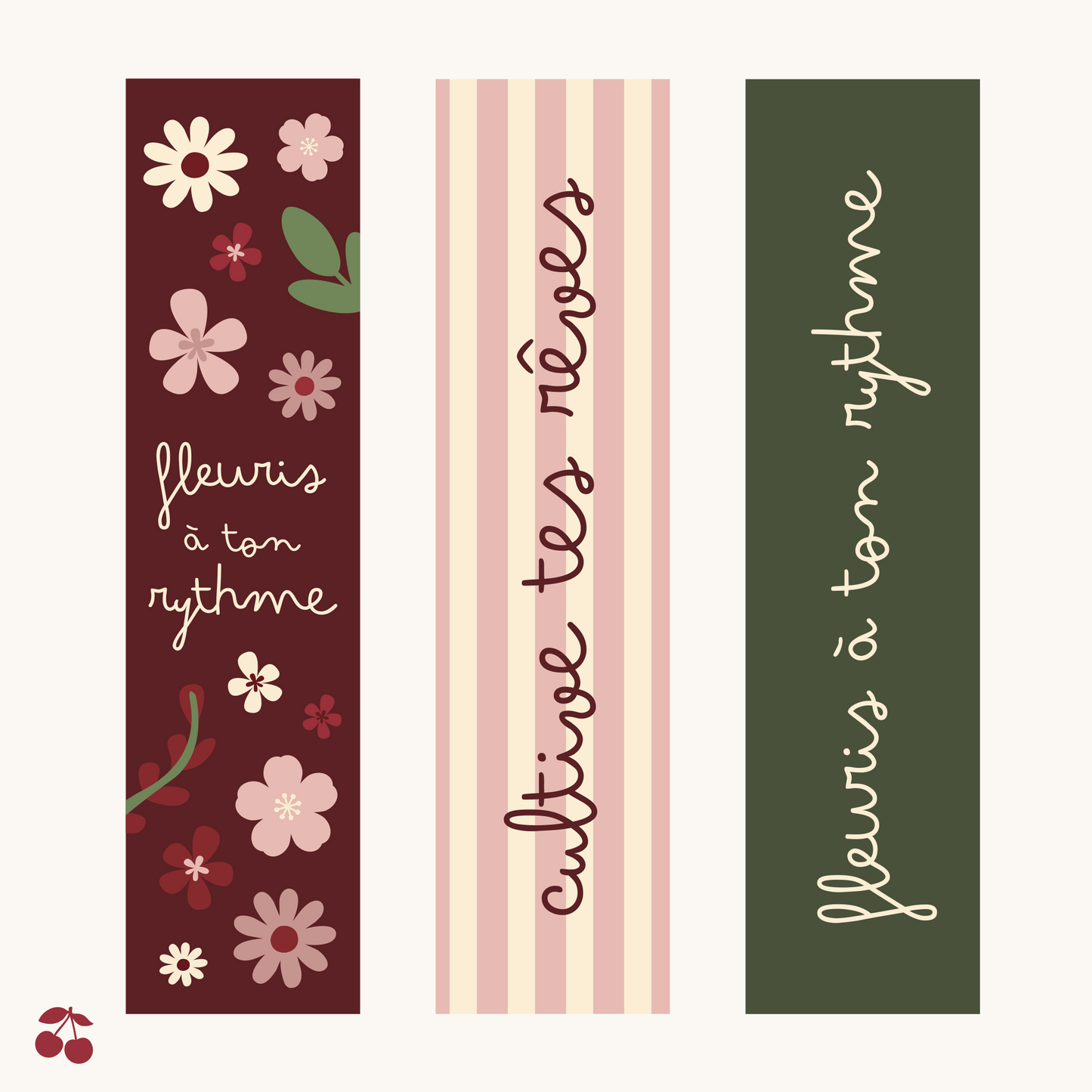 Collection Cherise - Ensemble de 3 signets